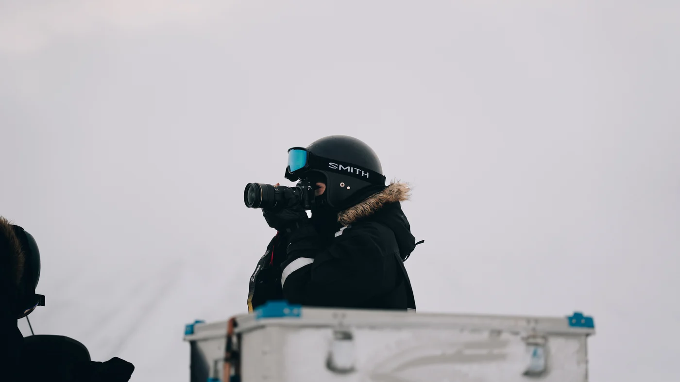 Jill from Snow Fox, catching a frame. One of the sweetest people I have ever met.